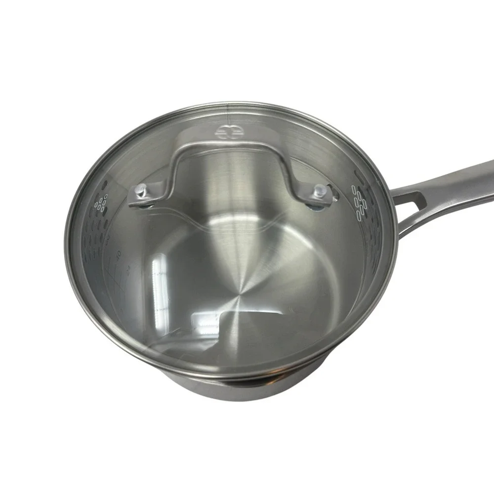 Calphalon 2 1/2 Qt 2.5 Saucepan Pot 87025 Dual Pour Spout‎ Stainless Small Dent